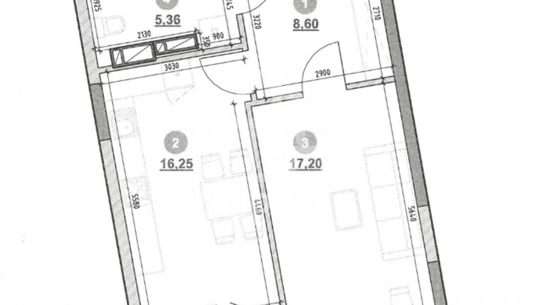 Продается 1-комнатная квартира 50.52 кв. м в Киеве, наб. Днепровская, 17В