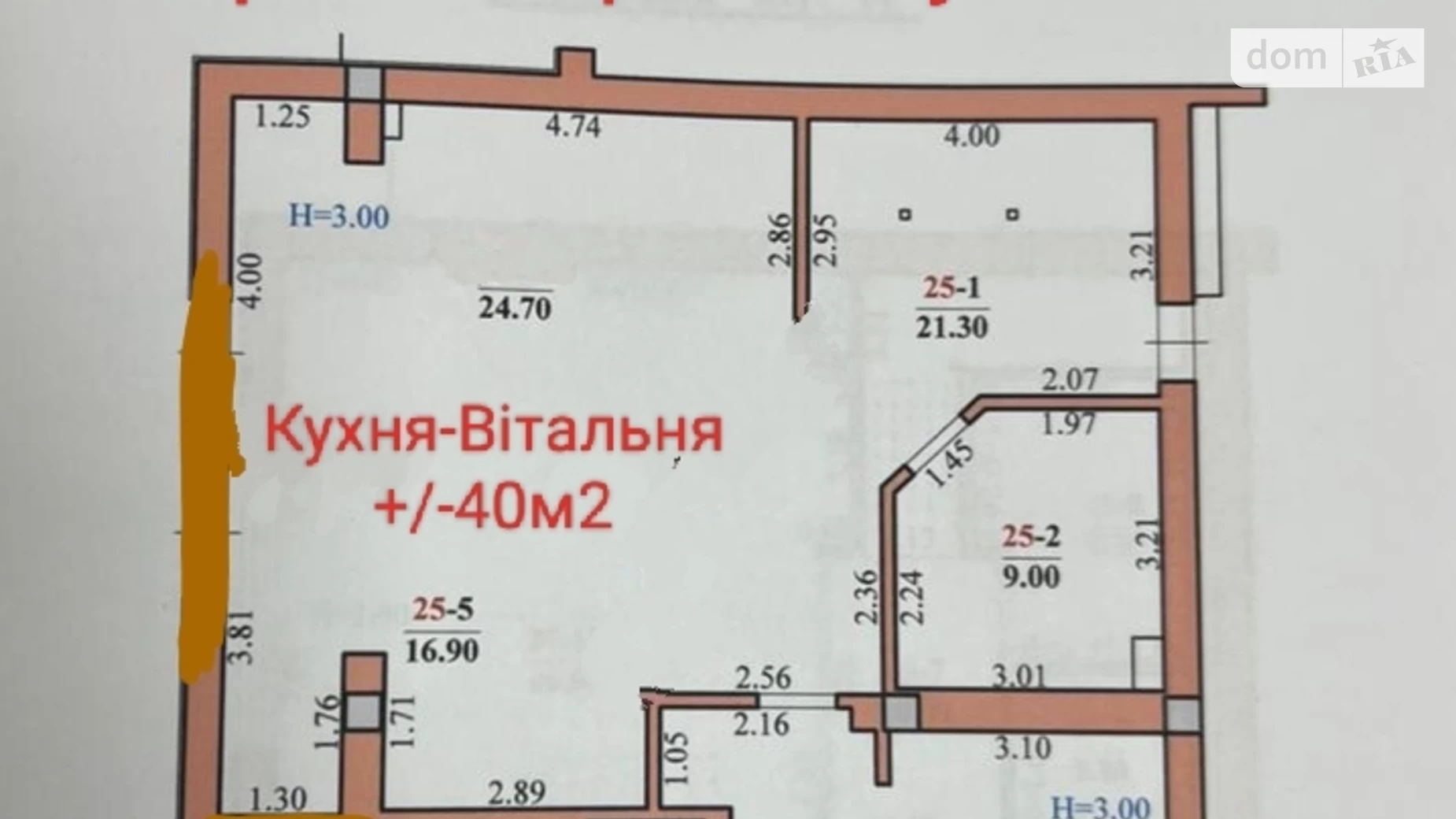 Продается 3-комнатная квартира 168 кв. м в Черновцах, ул. Конституционная(28 Июня) - фото 3