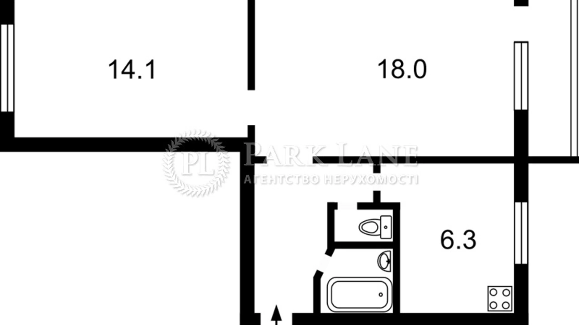 Продается 2-комнатная квартира 47 кв. м в Киеве, ул. Борщаговская, 117