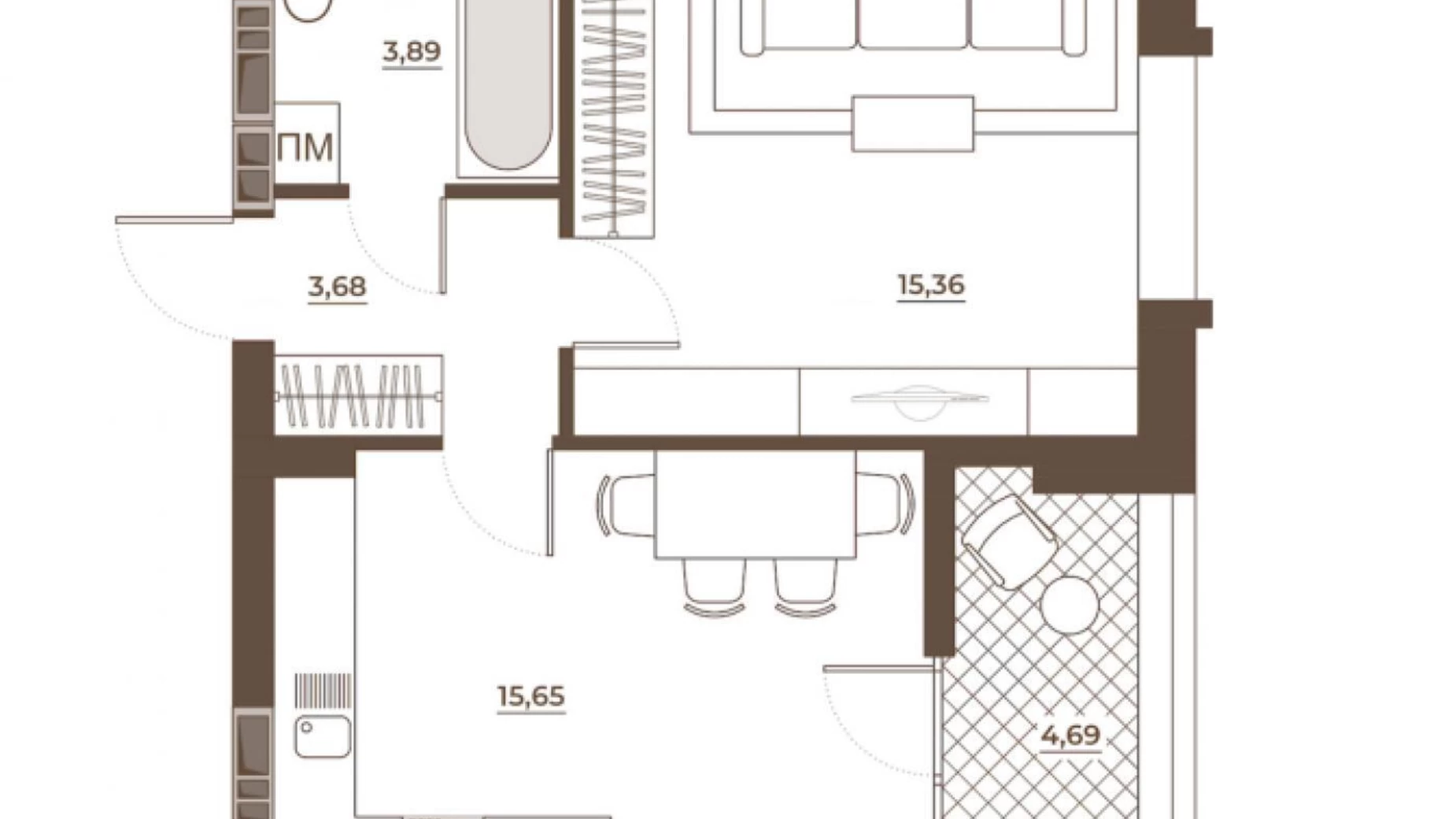 Продается 1-комнатная квартира 43.26 кв. м в Киеве, ул. Николая Юнкерова, 37