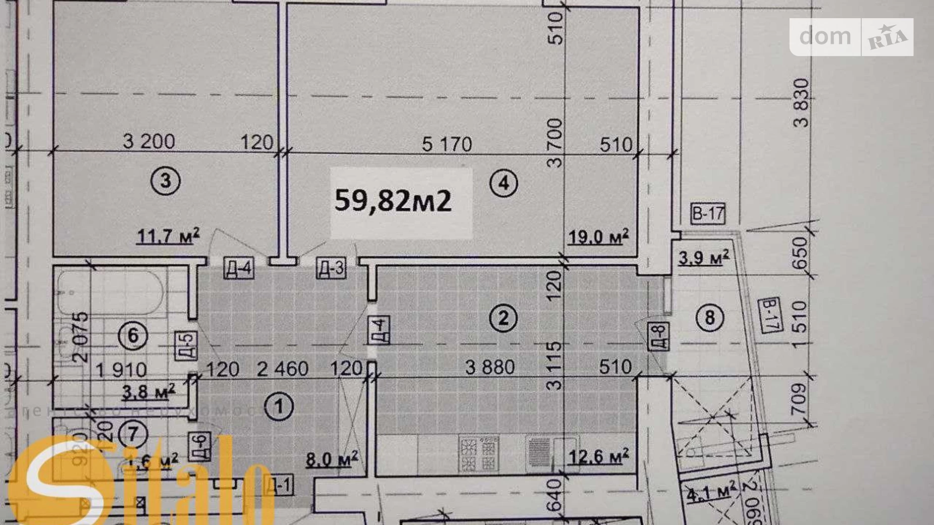 Продается 2-комнатная квартира 60 кв. м в Ивано-Франковске, ул. Национальной Гвардии, 14