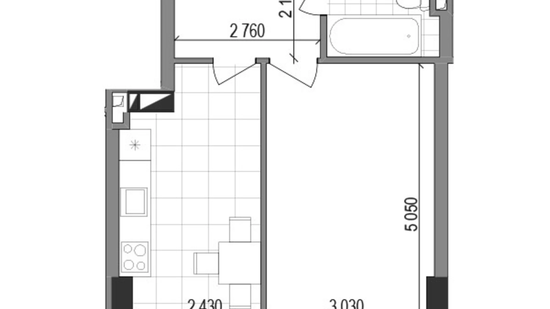 Продается 1-комнатная квартира 44 кв. м в Киеве, ул. Кустанайская, 13