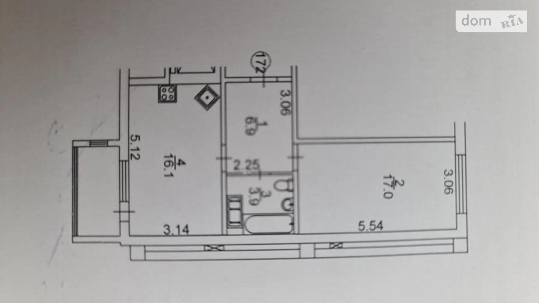 Продается 1-комнатная квартира 49 кв. м в Киеве, ул. Стеценко, 75