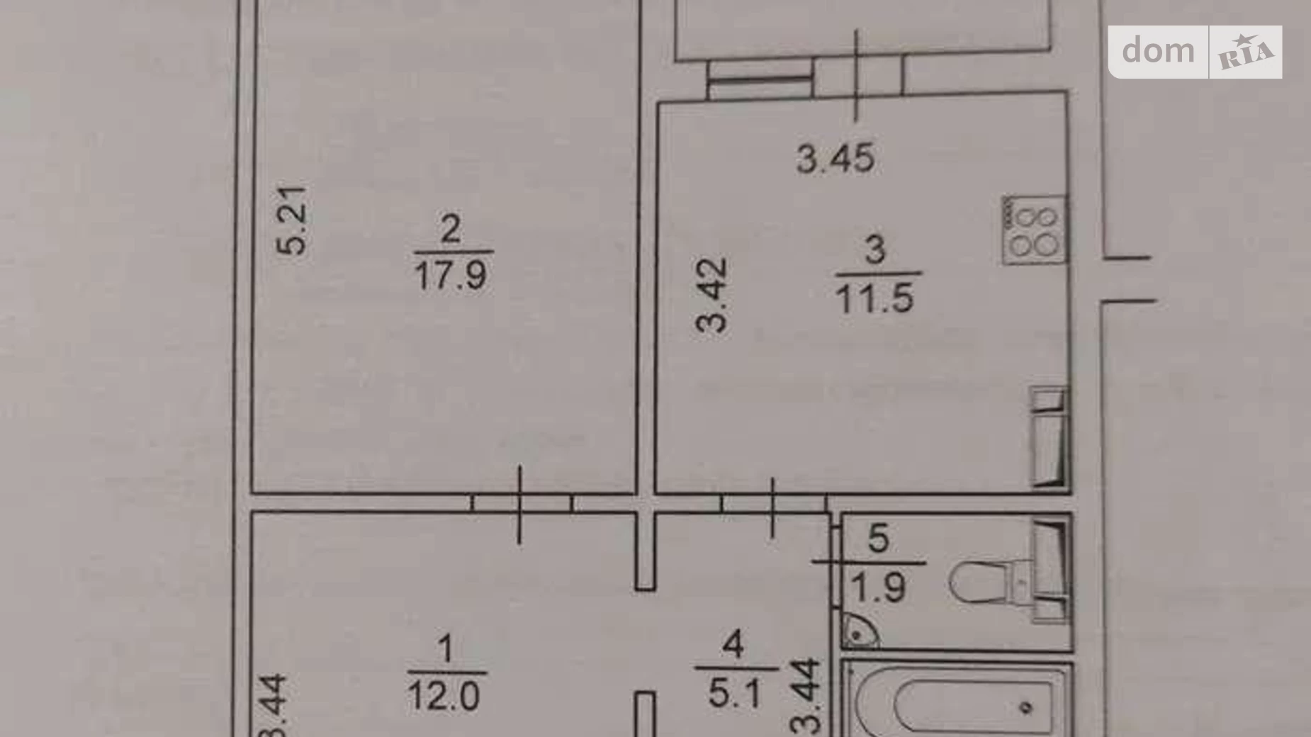 Продается 1-комнатная квартира 54 кв. м в Вышгороде, ул. Кургузова, 1А