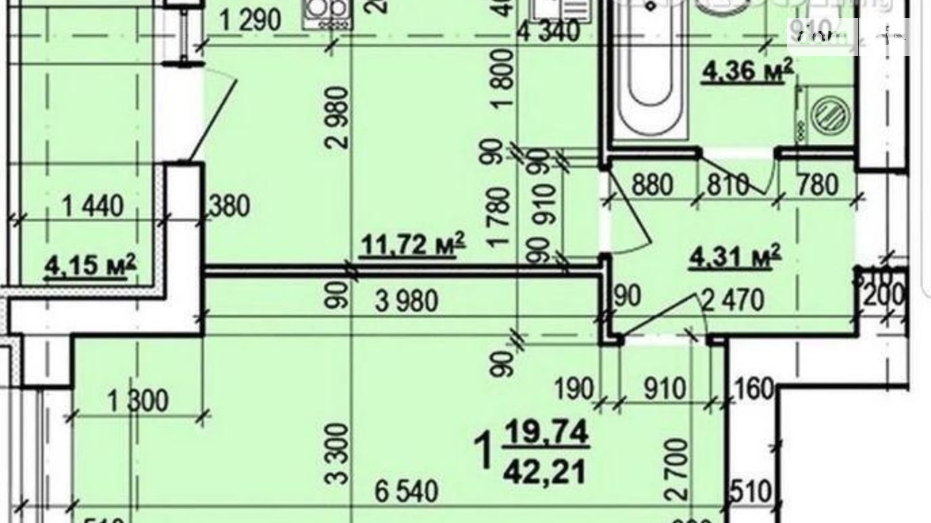 Продается 1-комнатная квартира 43 кв. м в Харькове, ул. Мира, 1 - фото 4