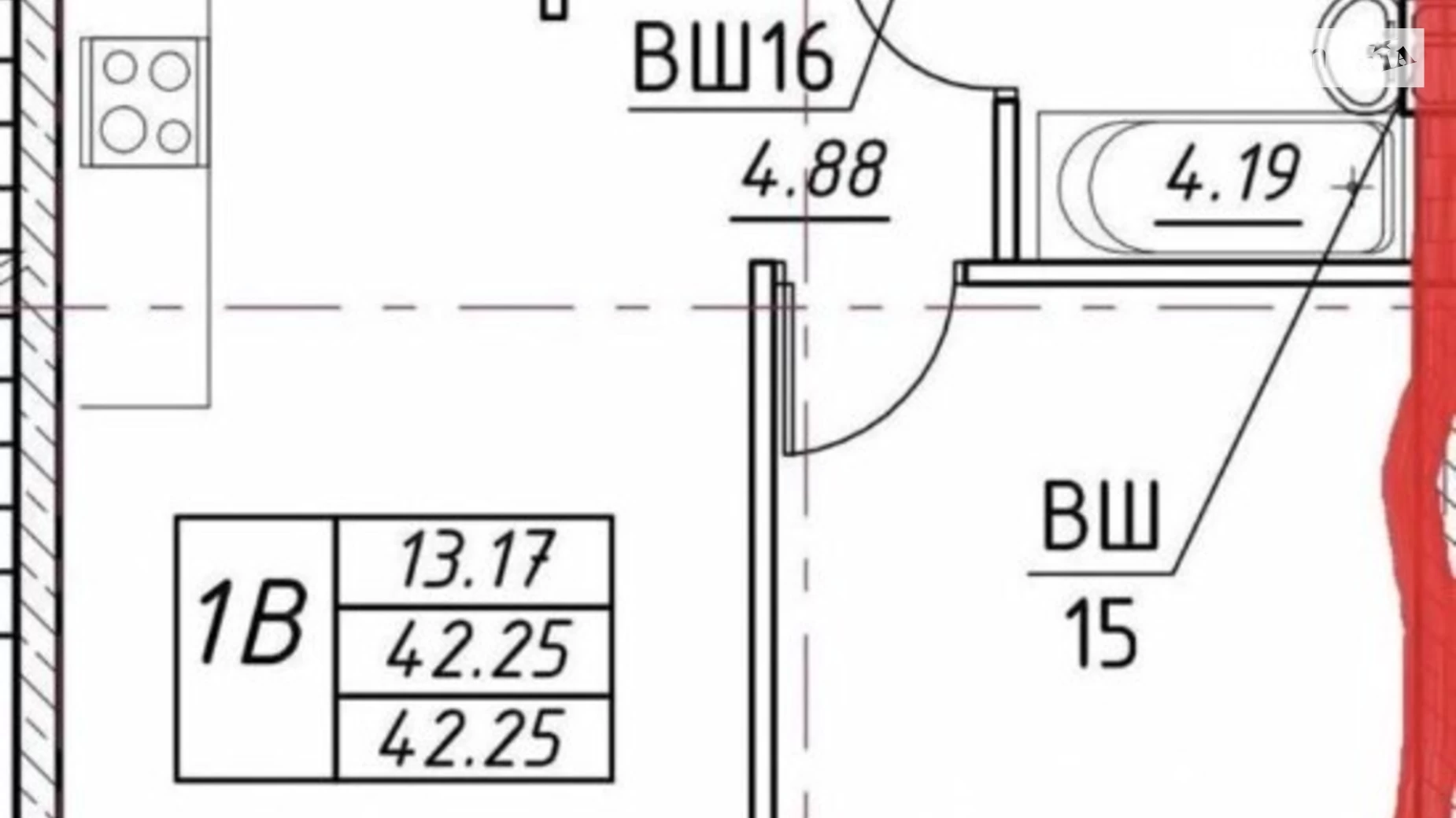 Продается 1-комнатная квартира 36 кв. м в Одессе, ул. Академика Филатова, 2Б - фото 2