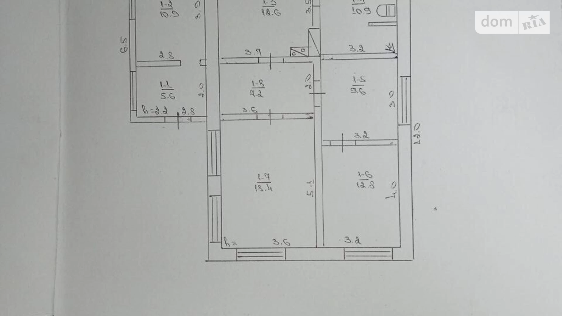 Продается одноэтажный дом 115 кв. м с балконом, Перемоги, 86