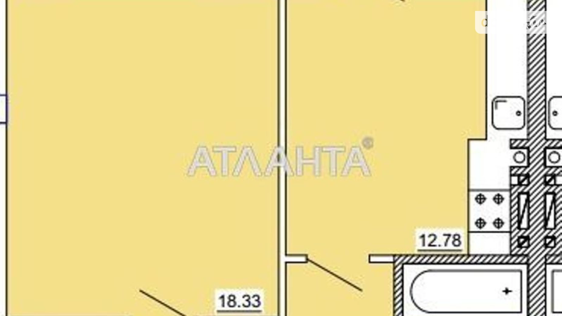 Продается 1-комнатная квартира 50 кв. м в Одессе, ул. Генерала Цветаева