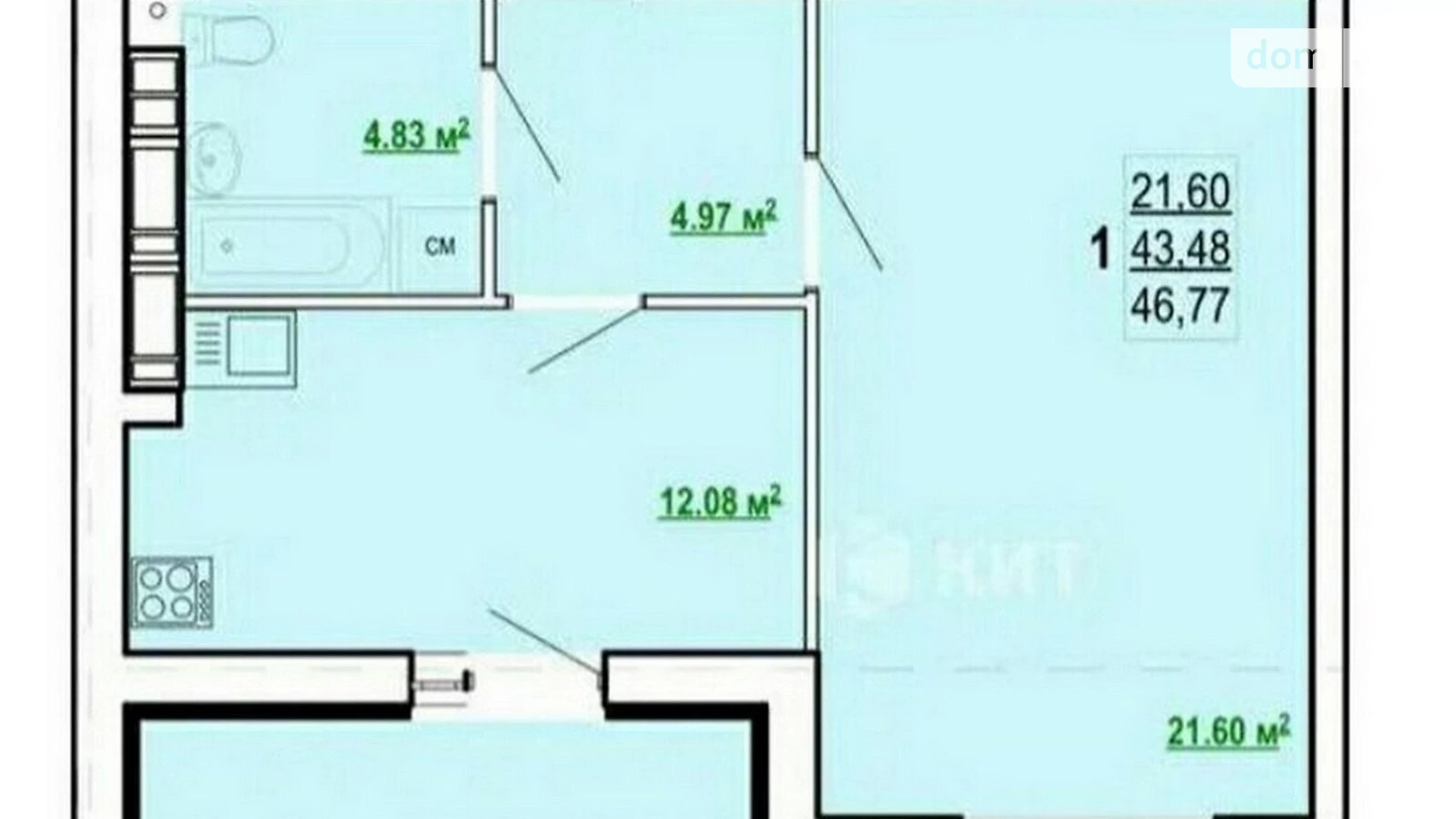 Продається 1-кімнатна квартира 47 кв. м у Харкові, вул. Полтавський Шлях, 186 - фото 3