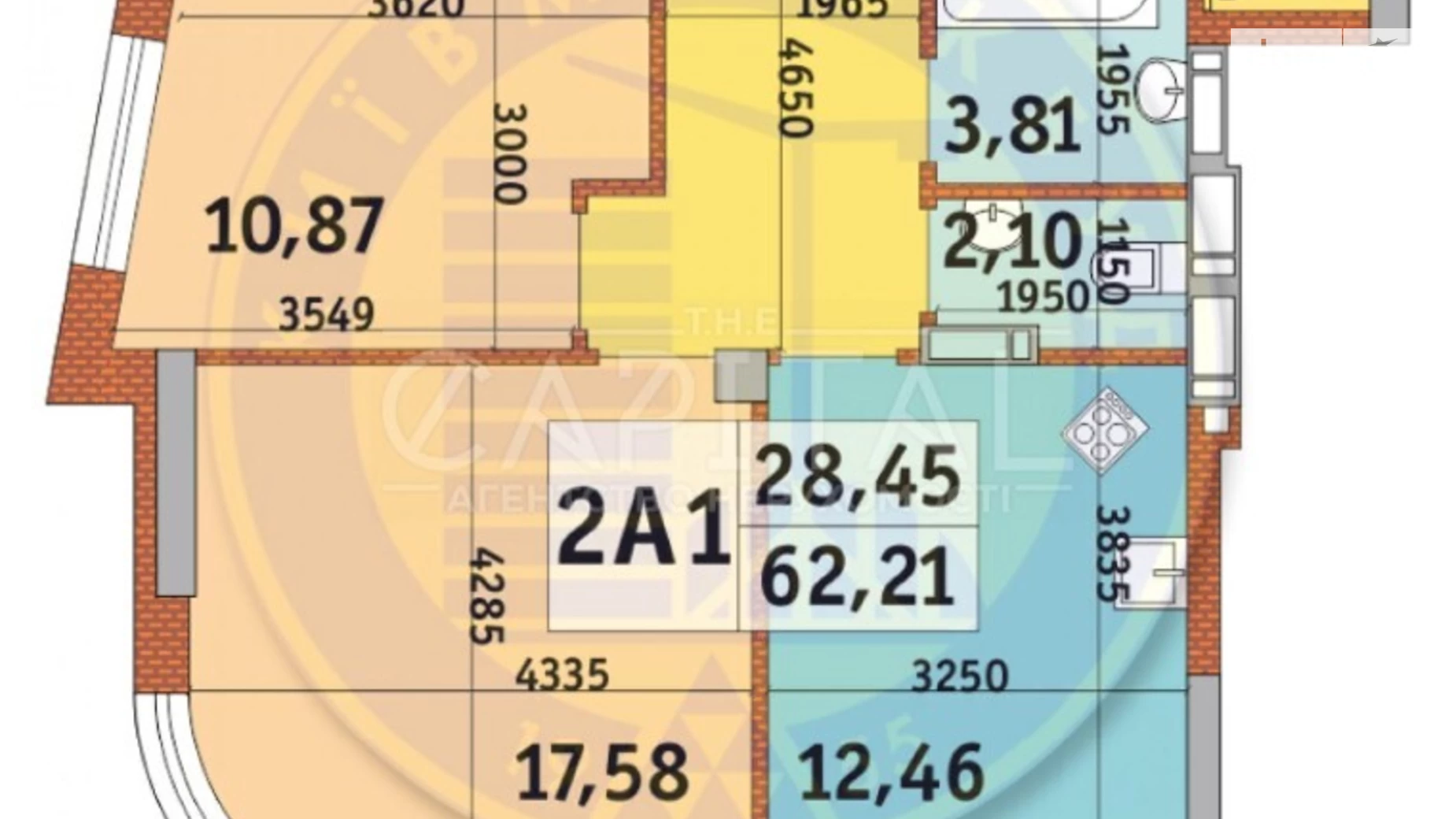 Продається 2-кімнатна квартира 62 кв. м у Києві, вул. Жулянська, 1