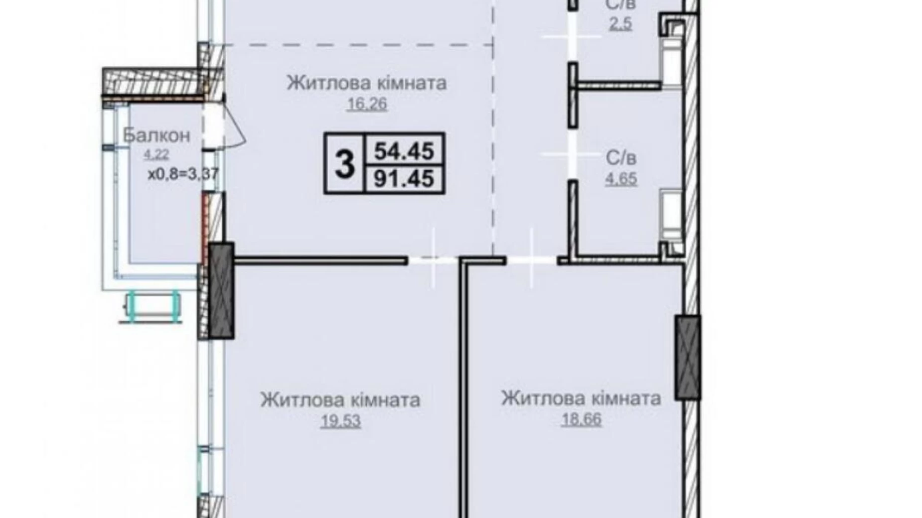 Продается 3-комнатная квартира 91 кв. м в Киеве, ул. Андрея Верхогляда(Драгомирова), 19А - фото 2