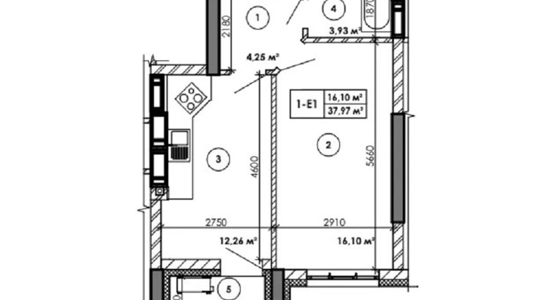 Продается 1-комнатная квартира 38 кв. м в Киеве, ул. Сортировочная, 5 - фото 3