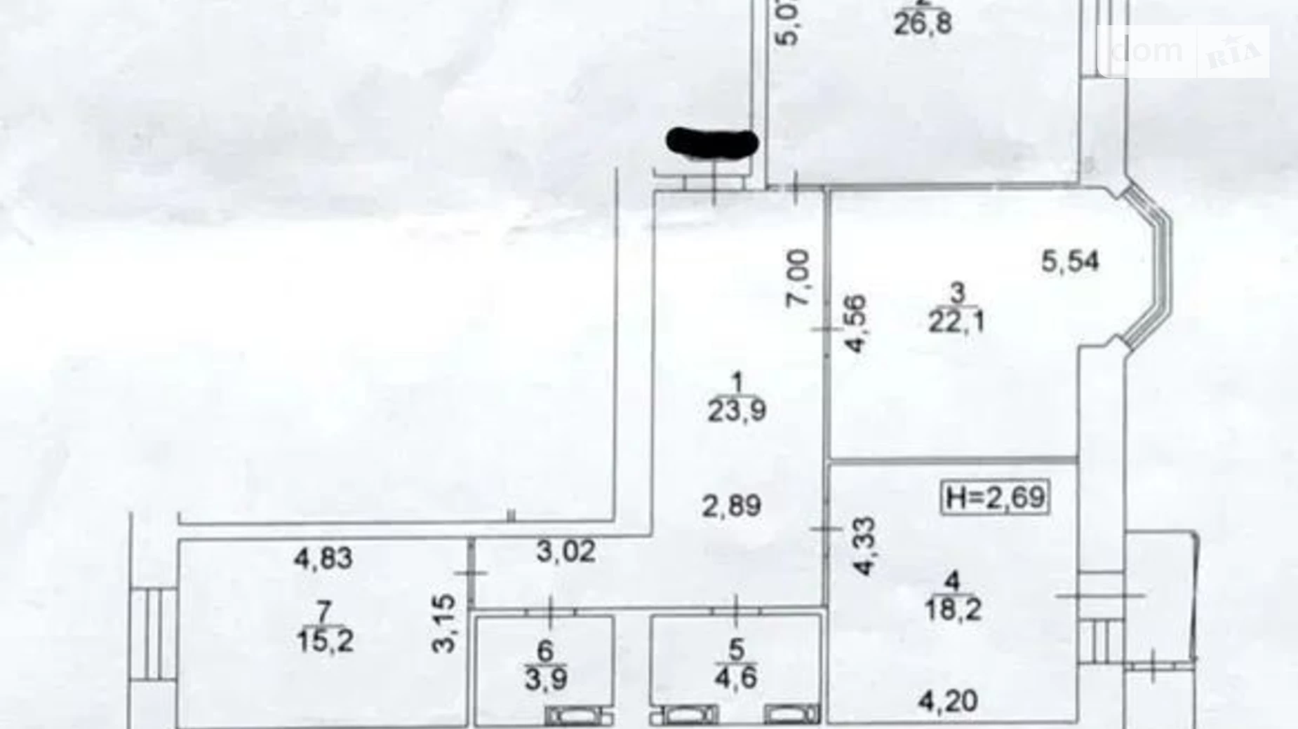 Продається 3-кімнатна квартира 117 кв. м у Києві, вул. Герцена, 35