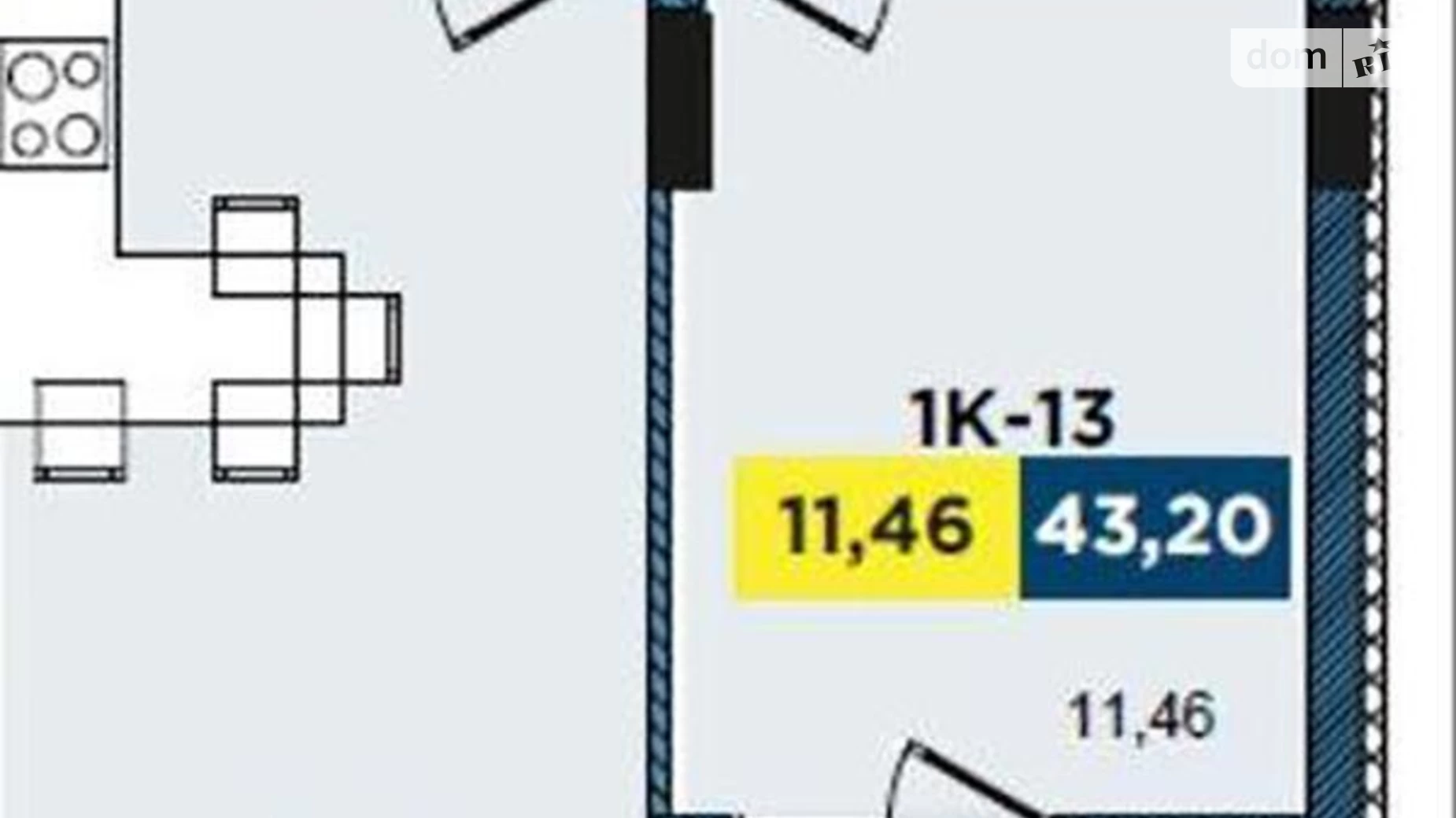 Продається 1-кімнатна квартира 43 кв. м у Львові, вул. Вашингтона Джорджа, 1