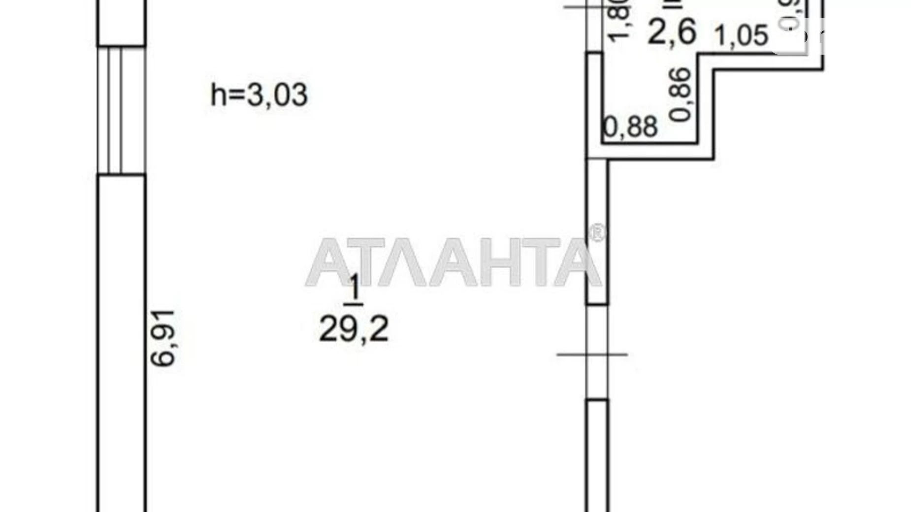 Продается 1-комнатная квартира 31.8 кв. м в Малодолинском, пер. Гвардейский