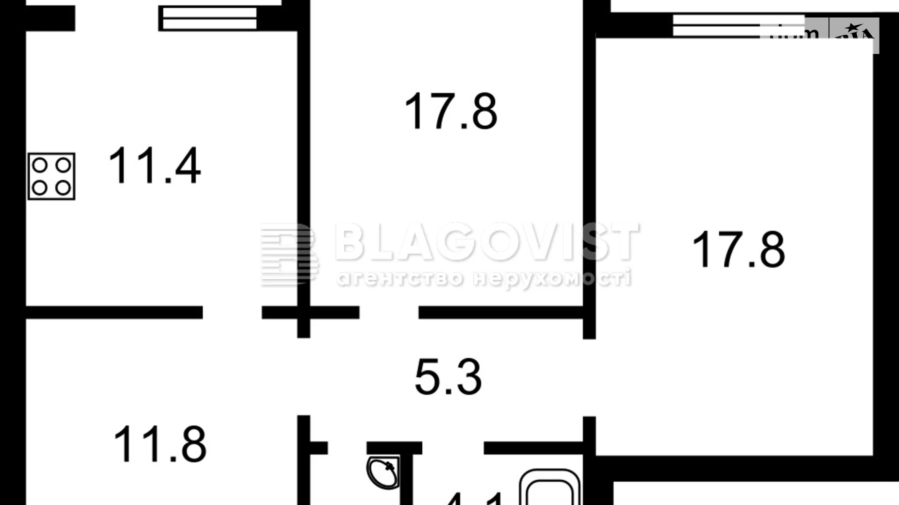 Продается 2-комнатная квартира 73 кв. м в Киеве, пер. Балтийский, 1