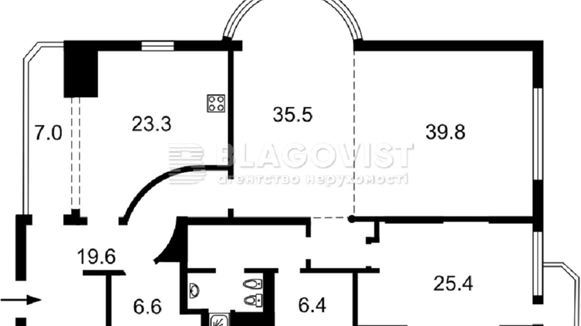 Продается 3-комнатная квартира 196 кв. м в Киеве, ул. Кропивницкого, 10