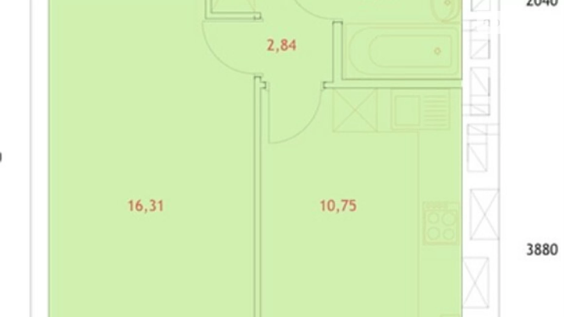 Продається 1-кімнатна квартира 36 кв. м у Ірпені, вул. Білокур(Курська), 7