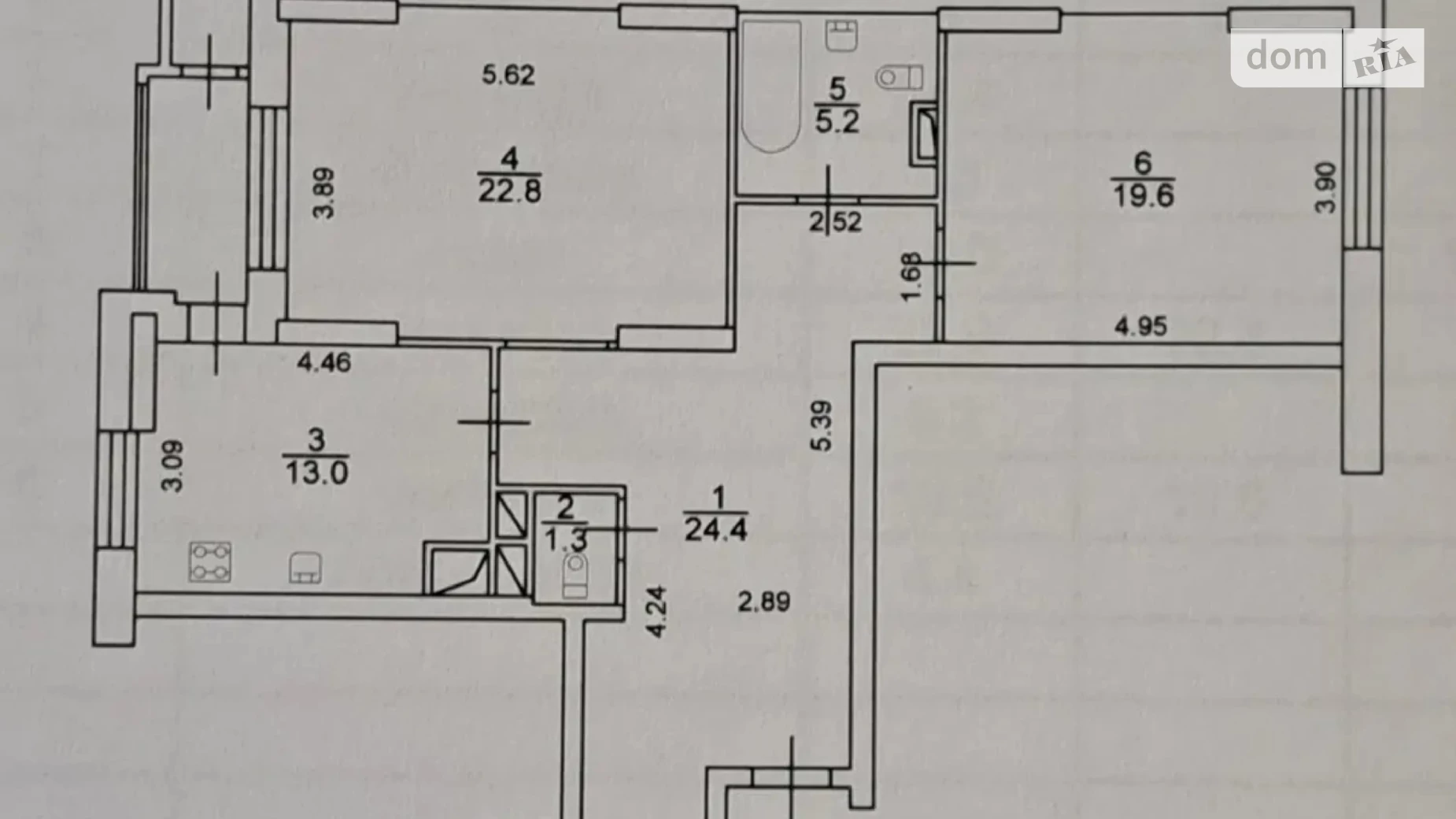 Продається 2-кімнатна квартира 91 кв. м у Києві, просп. Петра Григоренка, 22/20