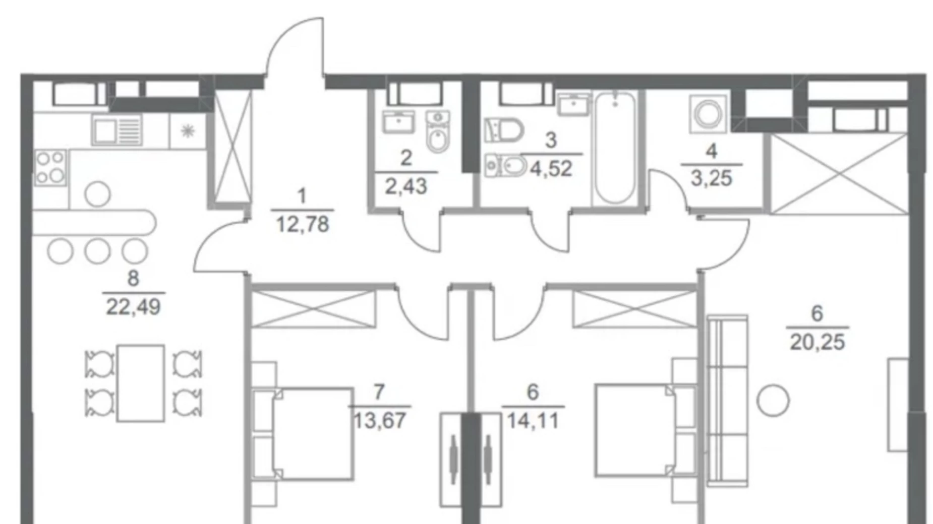 Продается 3-комнатная квартира 97 кв. м в Киеве, ул. Николая Пимоненко, 19