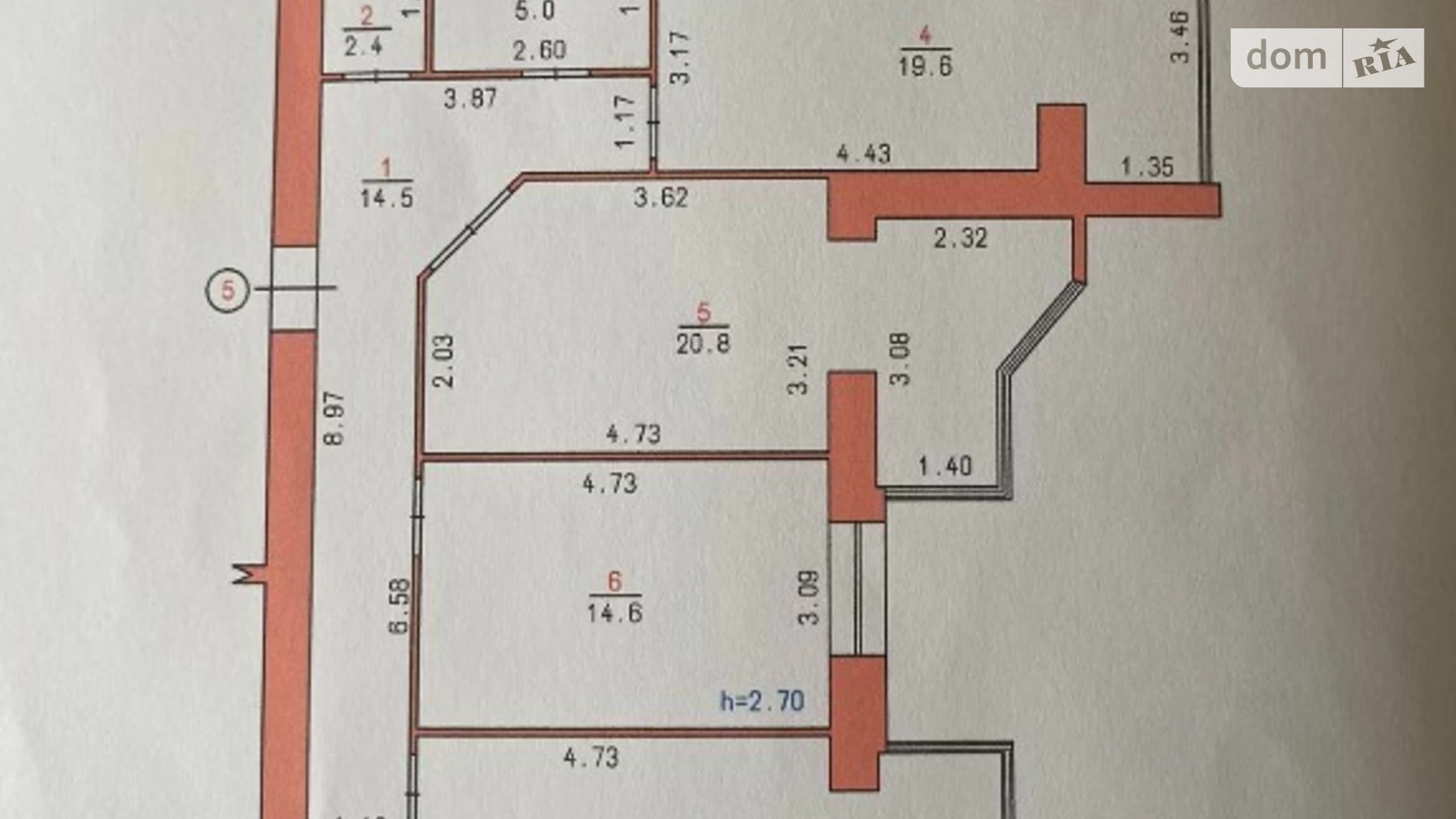 Продается 3-комнатная квартира 97 кв. м в Хмельницком, пер. Франко Ивана - фото 2