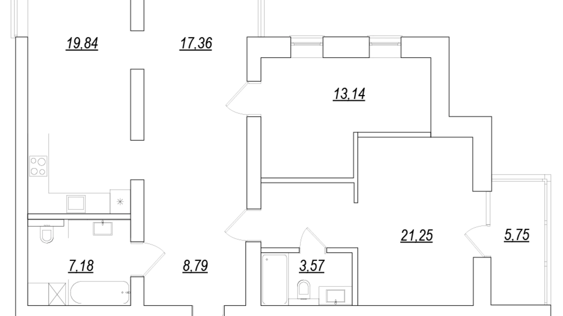 Продается 2-комнатная квартира 94.4 кв. м в Зазимье, ул. Киевская, 10В/5