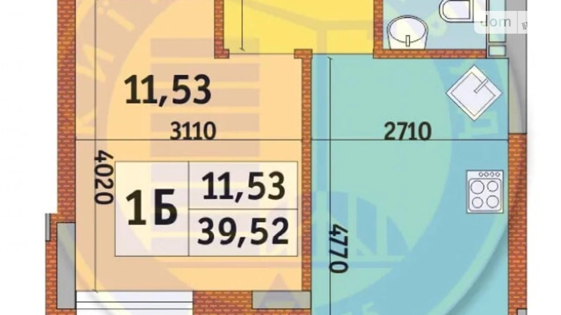 Продается 1-комнатная квартира 40 кв. м в Киеве, ул. Дубищанская, 3 - фото 2