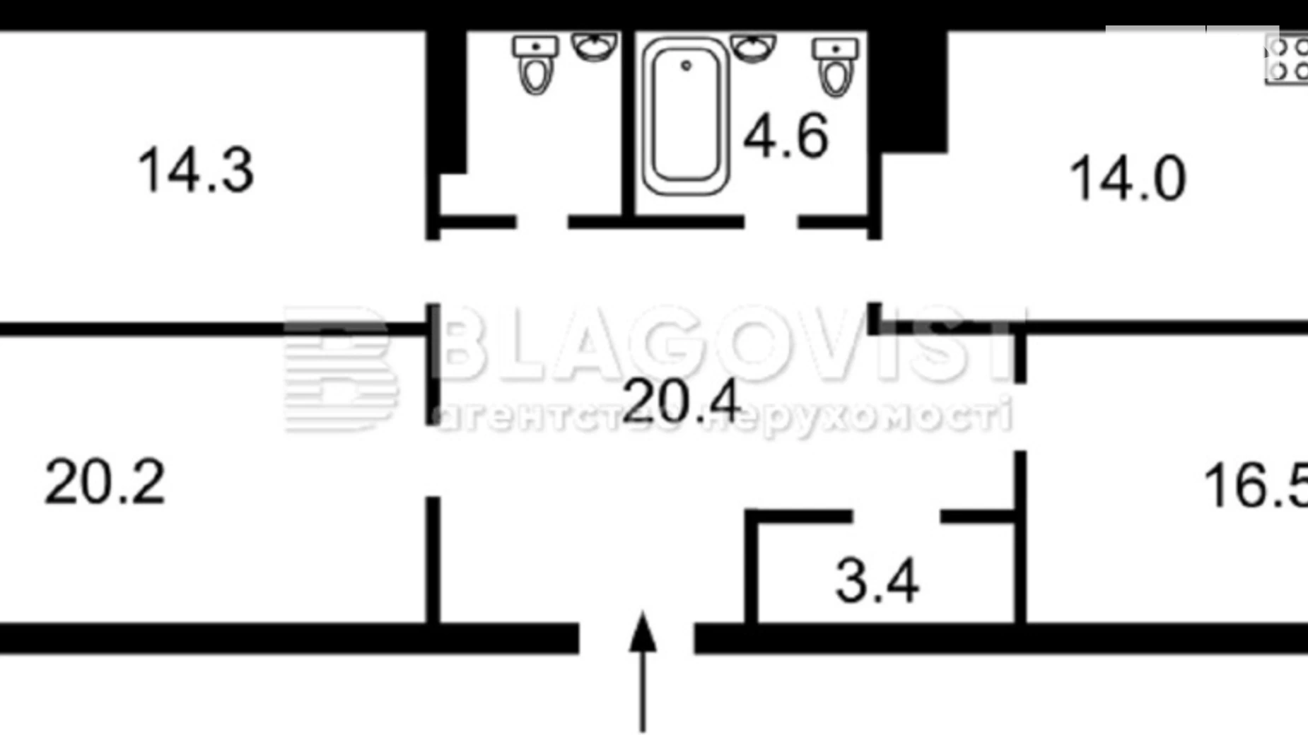 Продается 3-комнатная квартира 103 кв. м в Киеве, ул. Кудрявская, 51