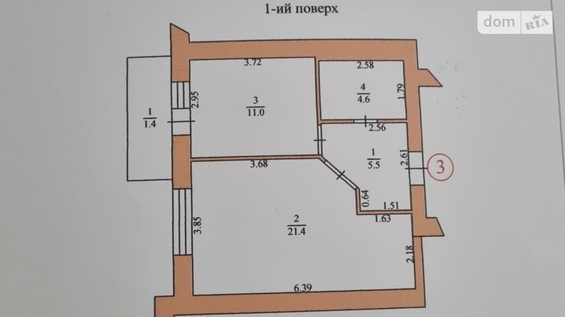 1-комнатная квартира 43.9 кв. м в Тернополе, ул. Крушельницкой Соломии, 35