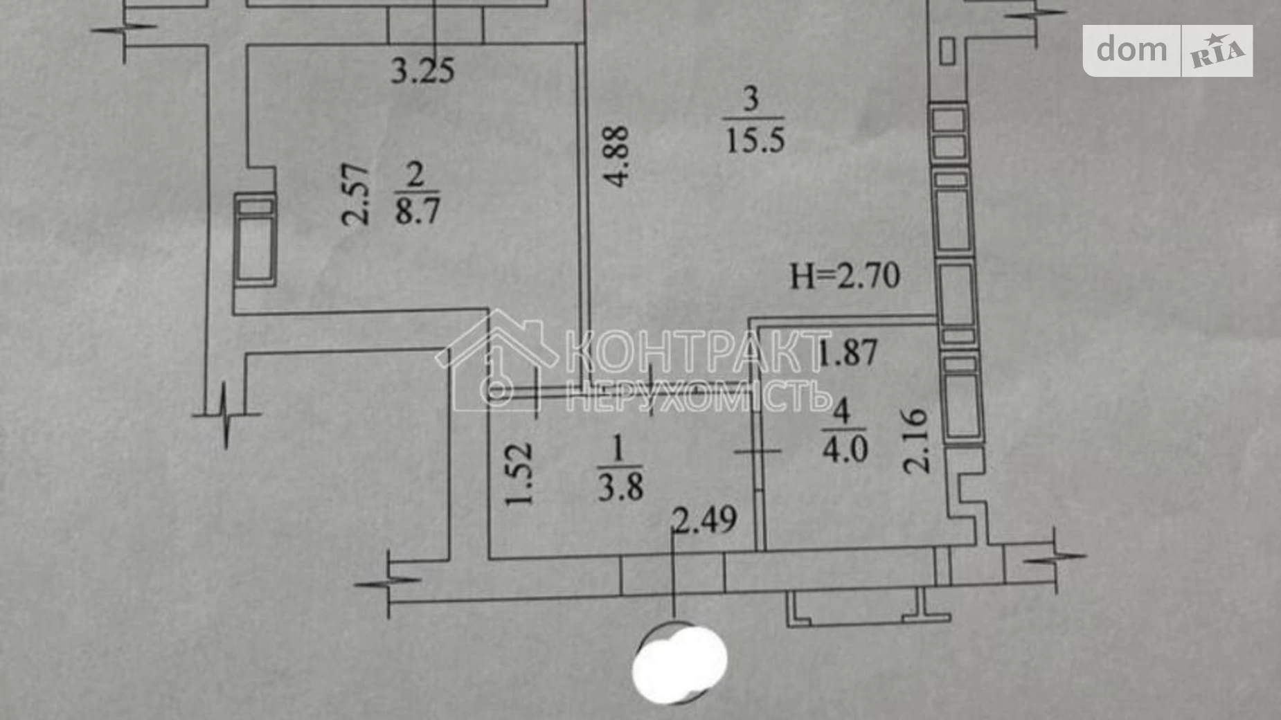 Продается 1-комнатная квартира 37 кв. м в Харькове, ул. Борткевича