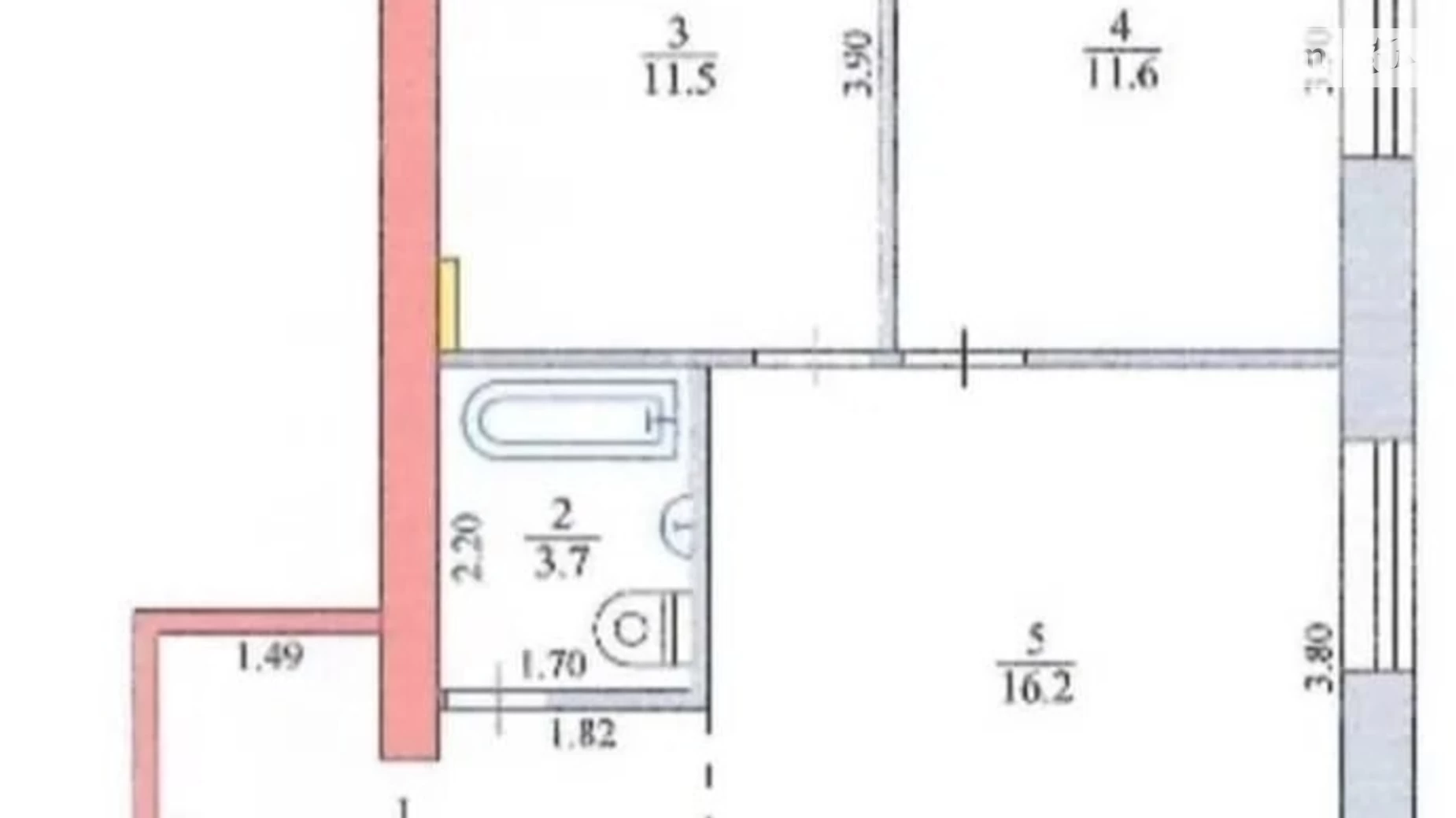 Продается 2-комнатная квартира 53 кв. м в Днепре, ул. Пушкина Генерала, 24Б - фото 2