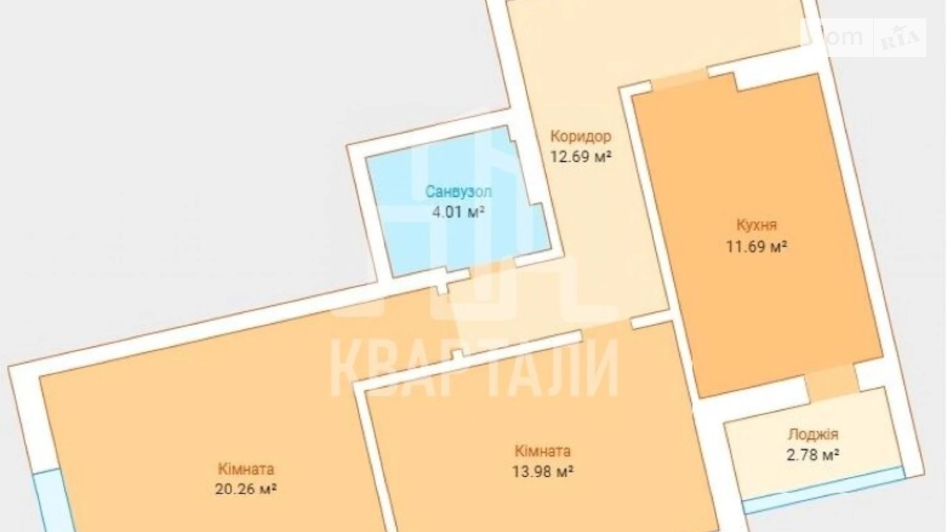 Продается 2-комнатная квартира 67 кв. м в Киеве, ул. Николая Гулака, 4