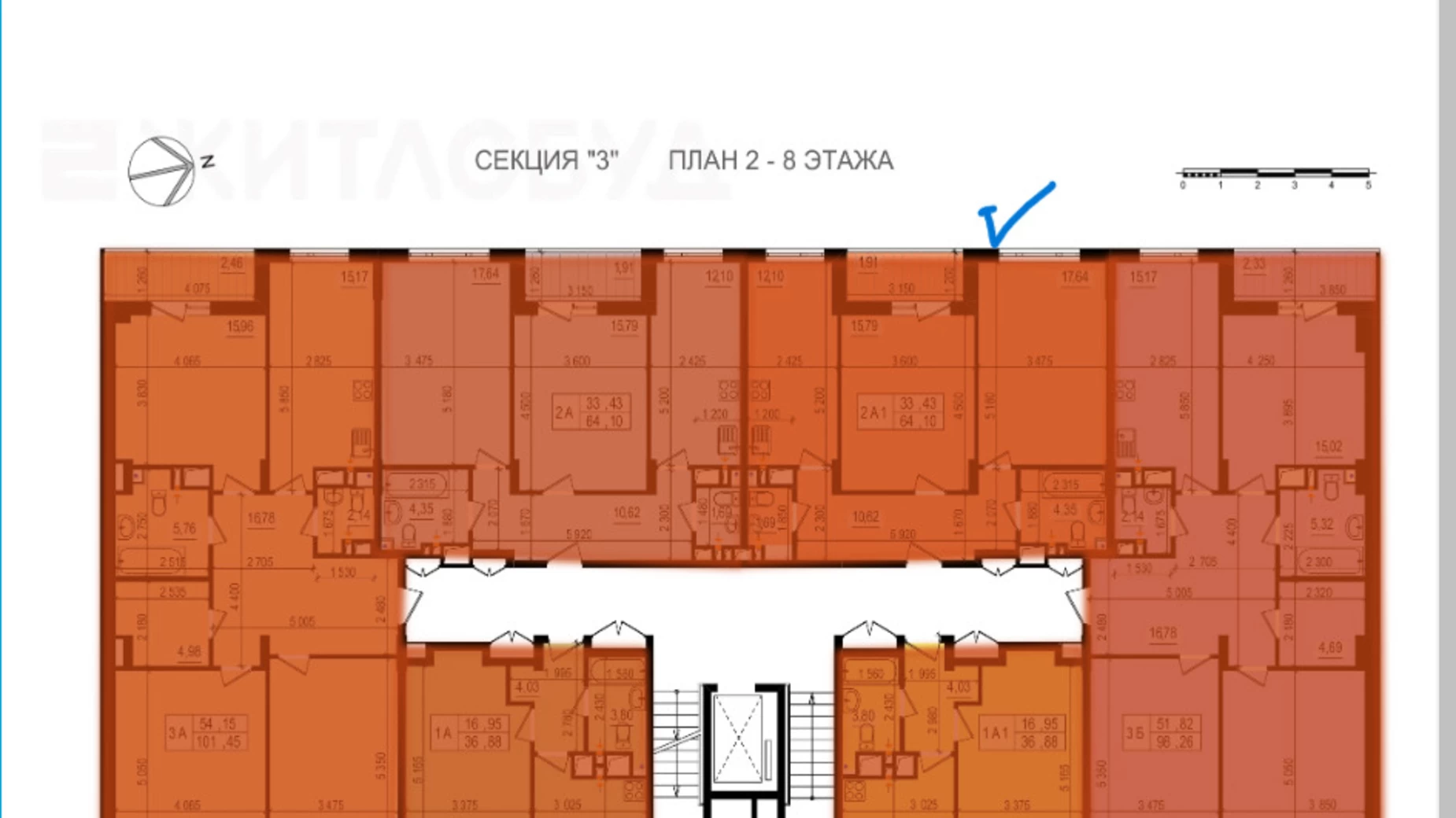 Продается 2-комнатная квартира 64.1 кв. м в Харькове, просп. Героев Харькова(Московский)