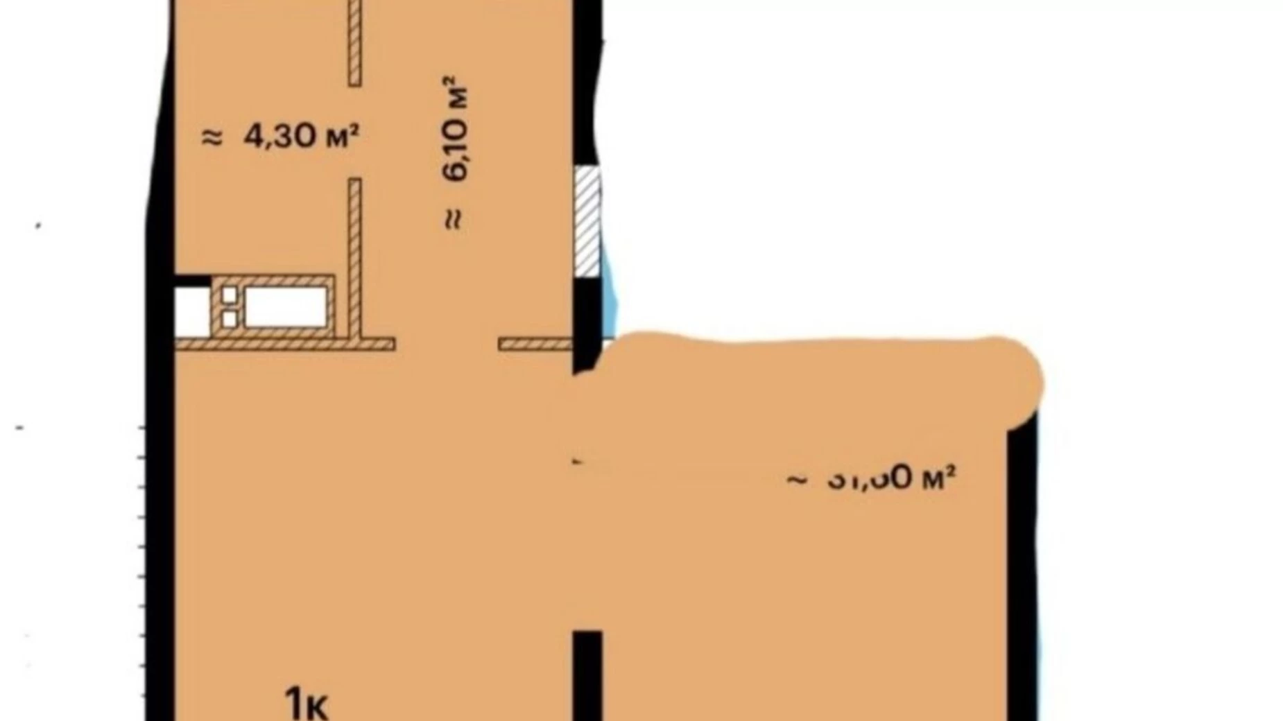 Продается 1-комнатная квартира 42 кв. м в Одессе, ул. Литературная, 10 - фото 2