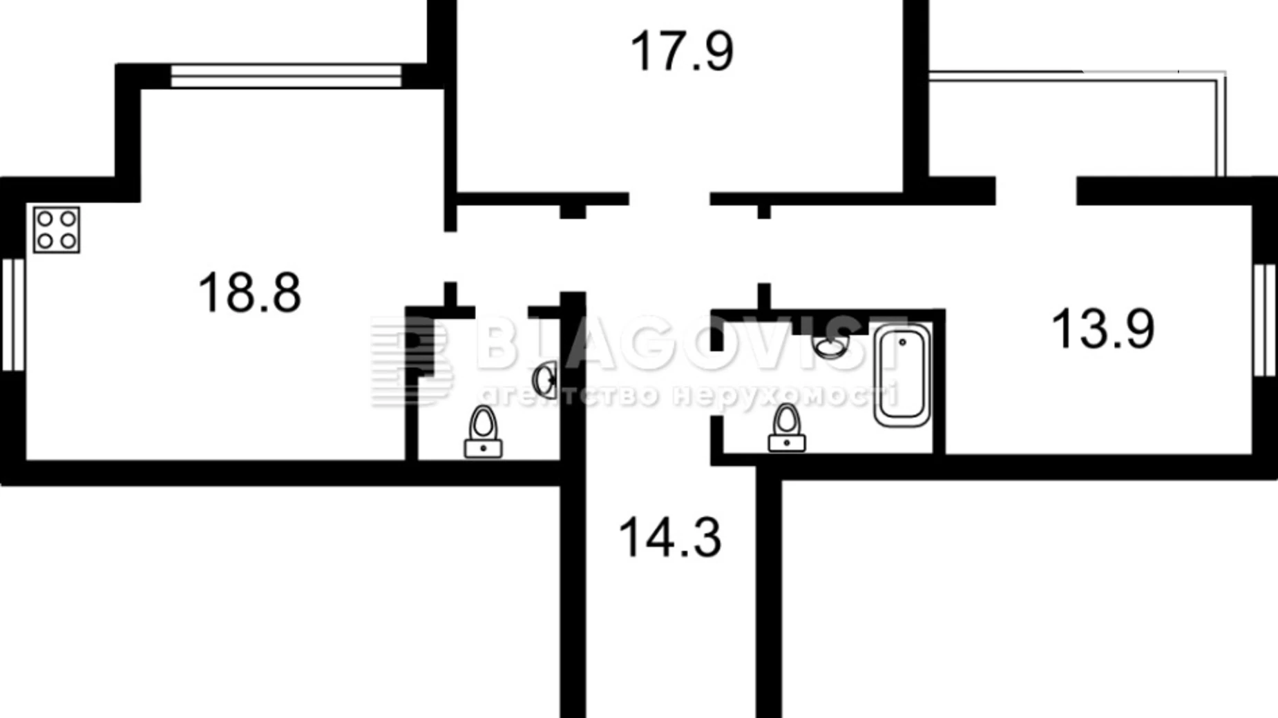 Продается 2-комнатная квартира 77 кв. м в Киеве, ул. Метрологическая, 9В - фото 3