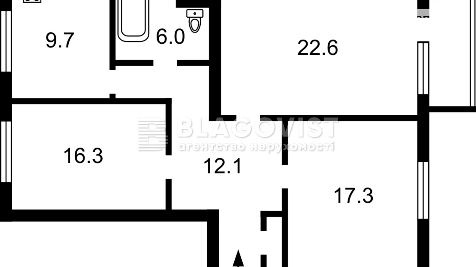 Продается 3-комнатная квартира 89 кв. м в Киеве, бул. Леси Украинки, 24