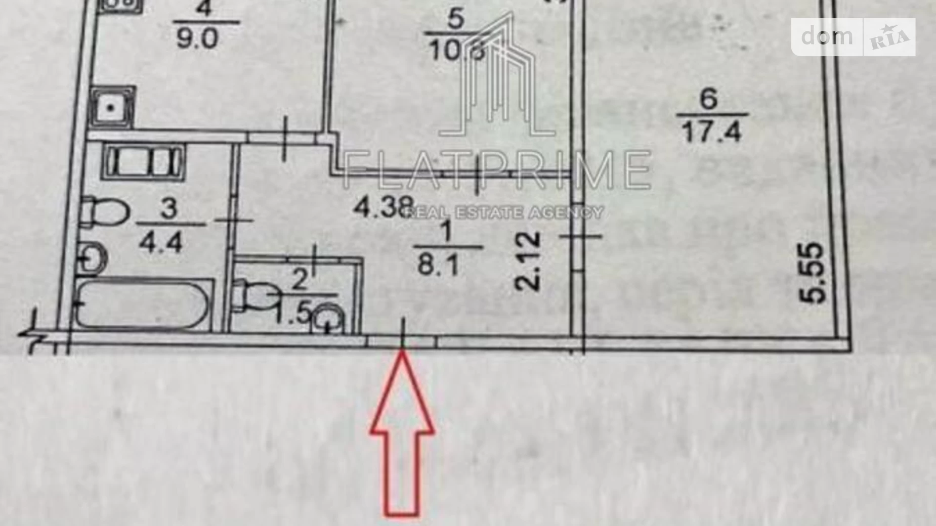 Продается 2-комнатная квартира 54 кв. м в Киеве, ул. Софии Русовой, 7