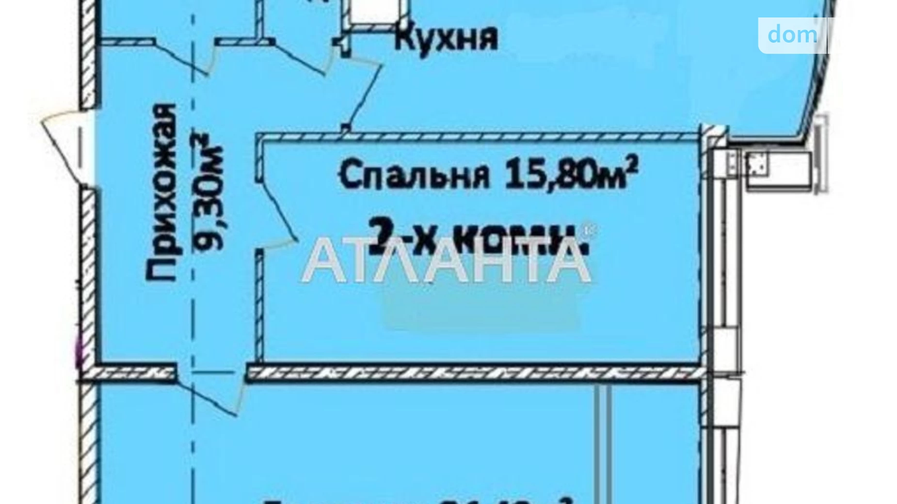 Продается 2-комнатная квартира 74 кв. м в Одессе, просп. Гагарина - фото 4