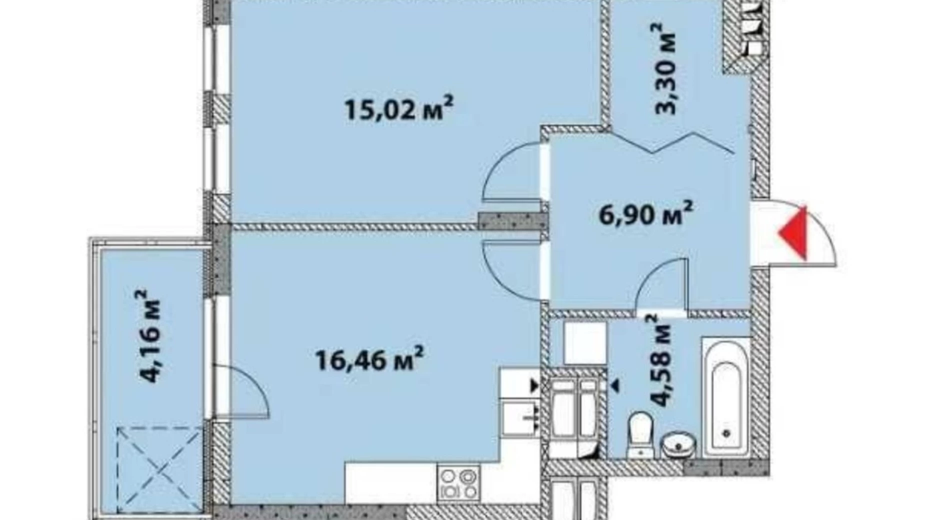 Продається 1-кімнатна квартира 50 кв. м у Києві, вул. Перемоги, 67