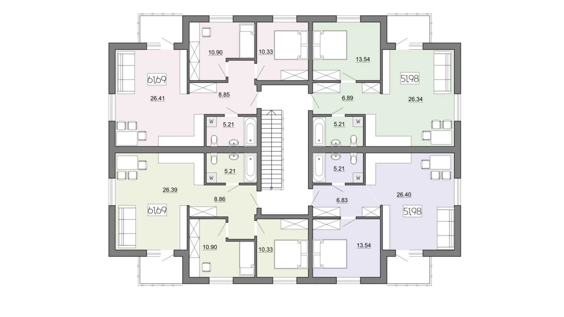 Продается 1-комнатная квартира 52 кв. м в Корце, ул. Монастырская(Островского), 1