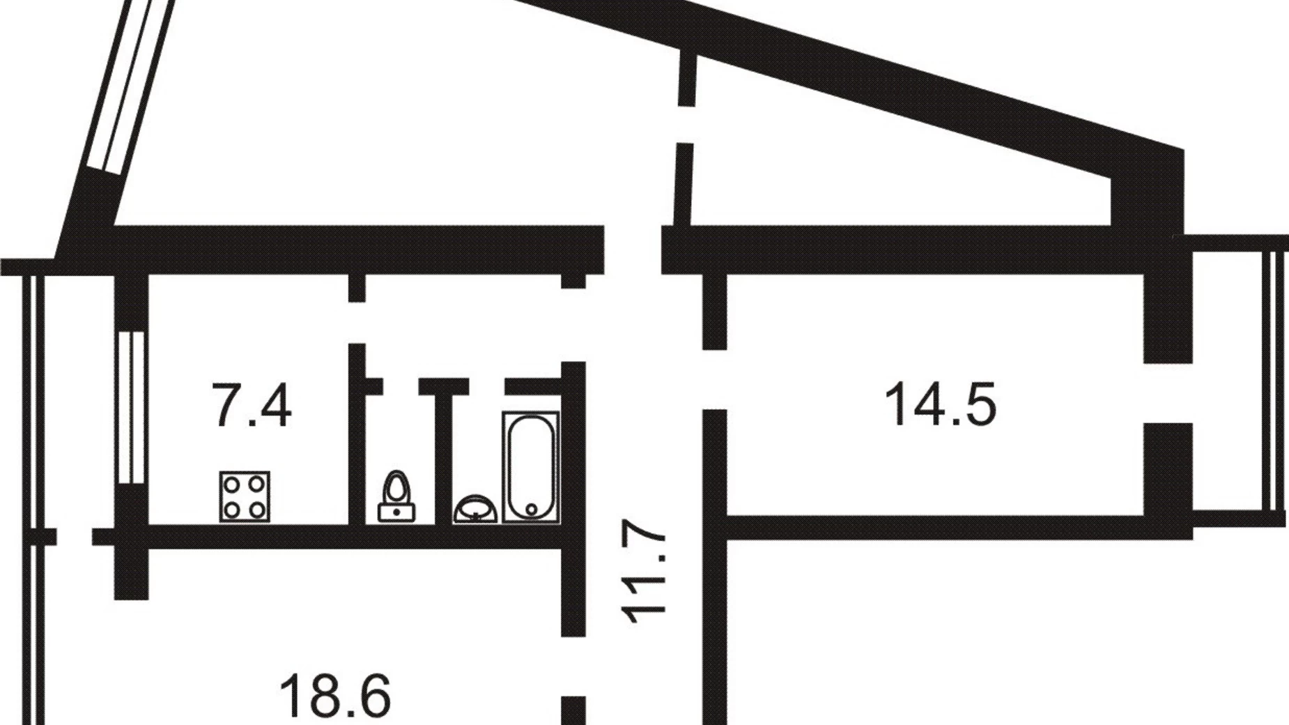 Продается 2-комнатная квартира 83.5 кв. м в Киеве, ул. Академика Булаховского, 30