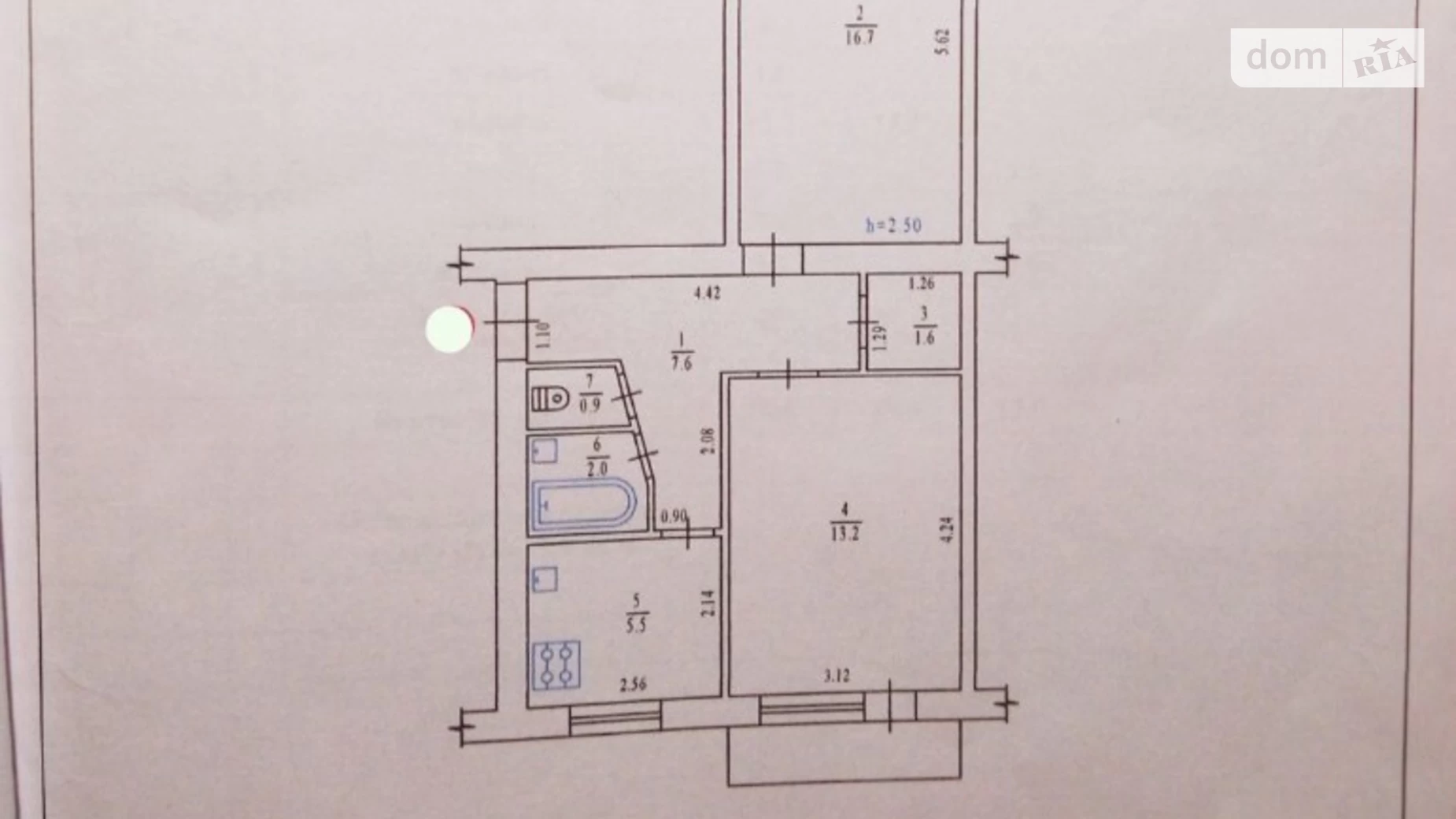 Продается 2-комнатная квартира 48 кв. м в Полтаве, Киевское шоссе - фото 2