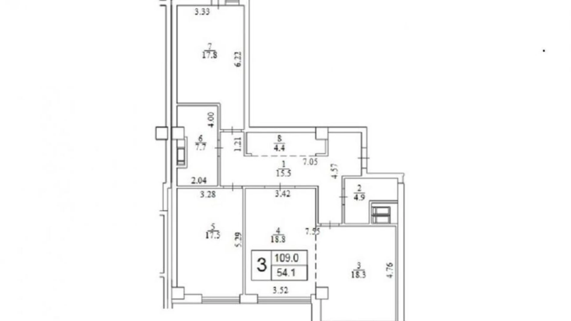 Продается 3-комнатная квартира 109 кв. м в Киеве, ул. Саперное Поле, 5