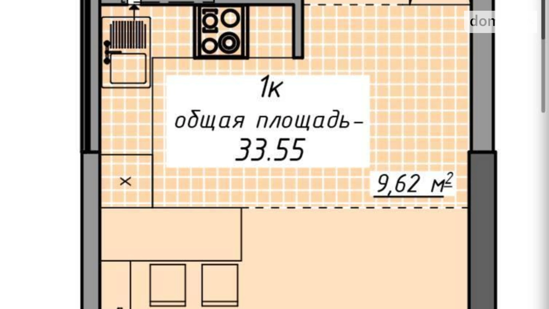 Продается 1-комнатная квартира 34 кв. м в Одессе, пер. Курортный