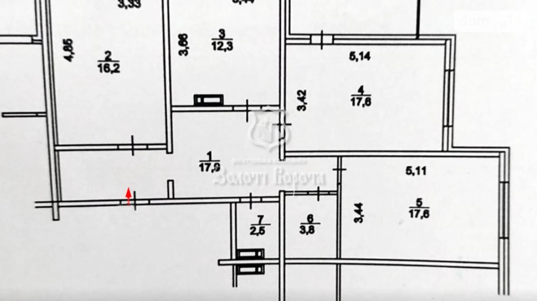 Продается 3-комнатная квартира 94 кв. м в Киеве, пер. Моторный