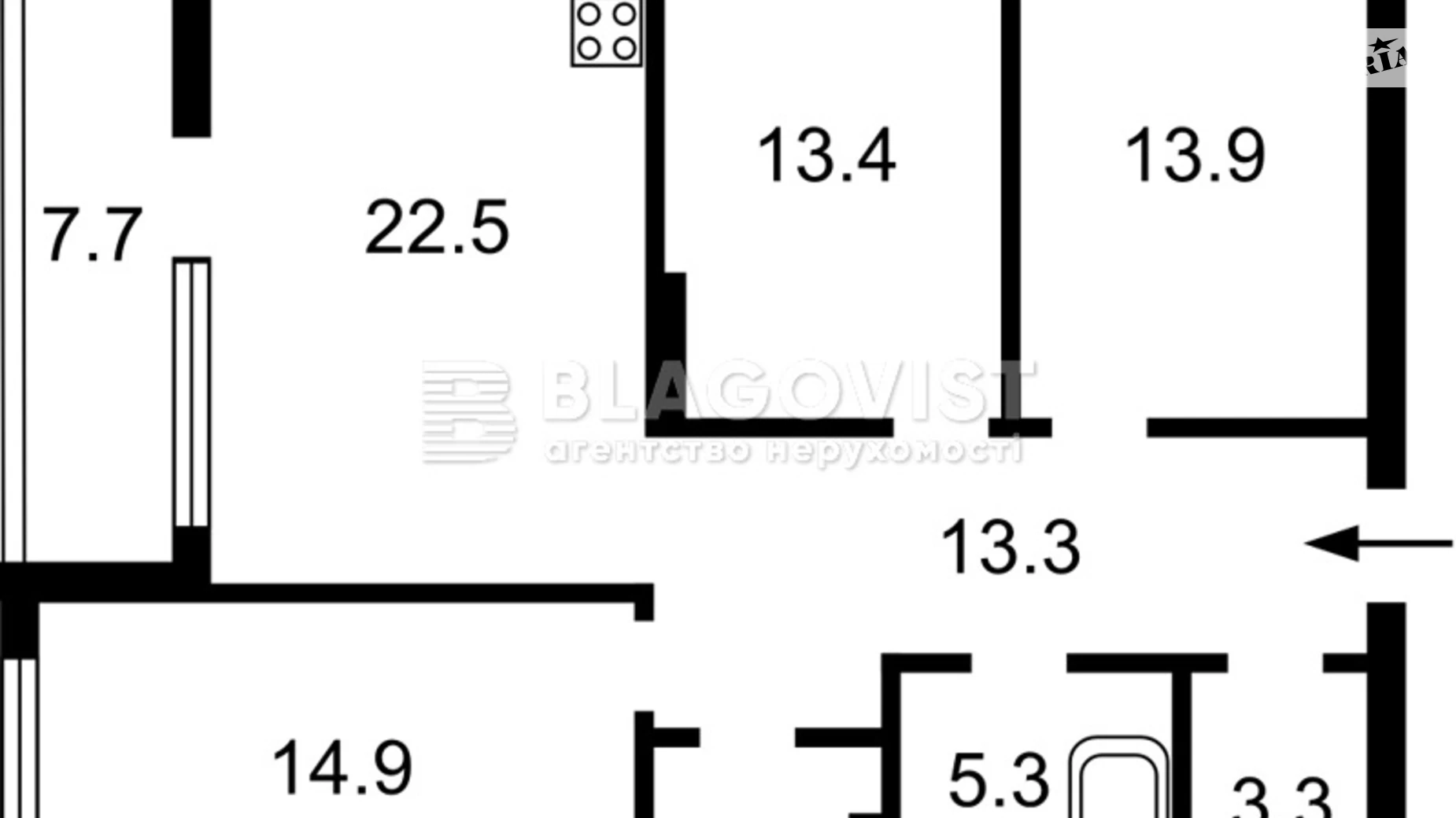 Продается 3-комнатная квартира 96 кв. м в Киеве, наб. Днепровская, 5 - фото 3