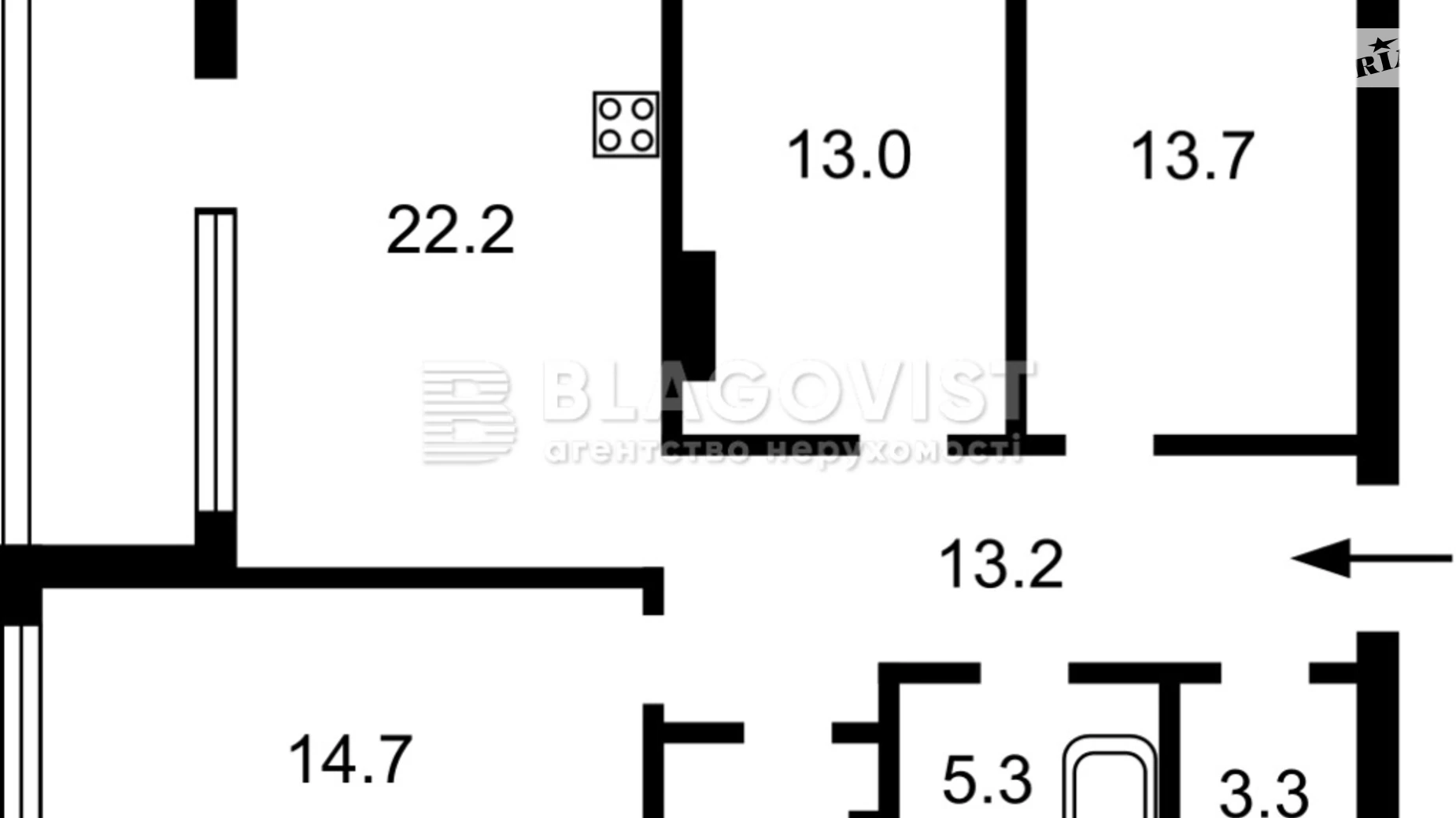 Продается 3-комнатная квартира 96 кв. м в Киеве, наб. Днепровская, 5 - фото 2