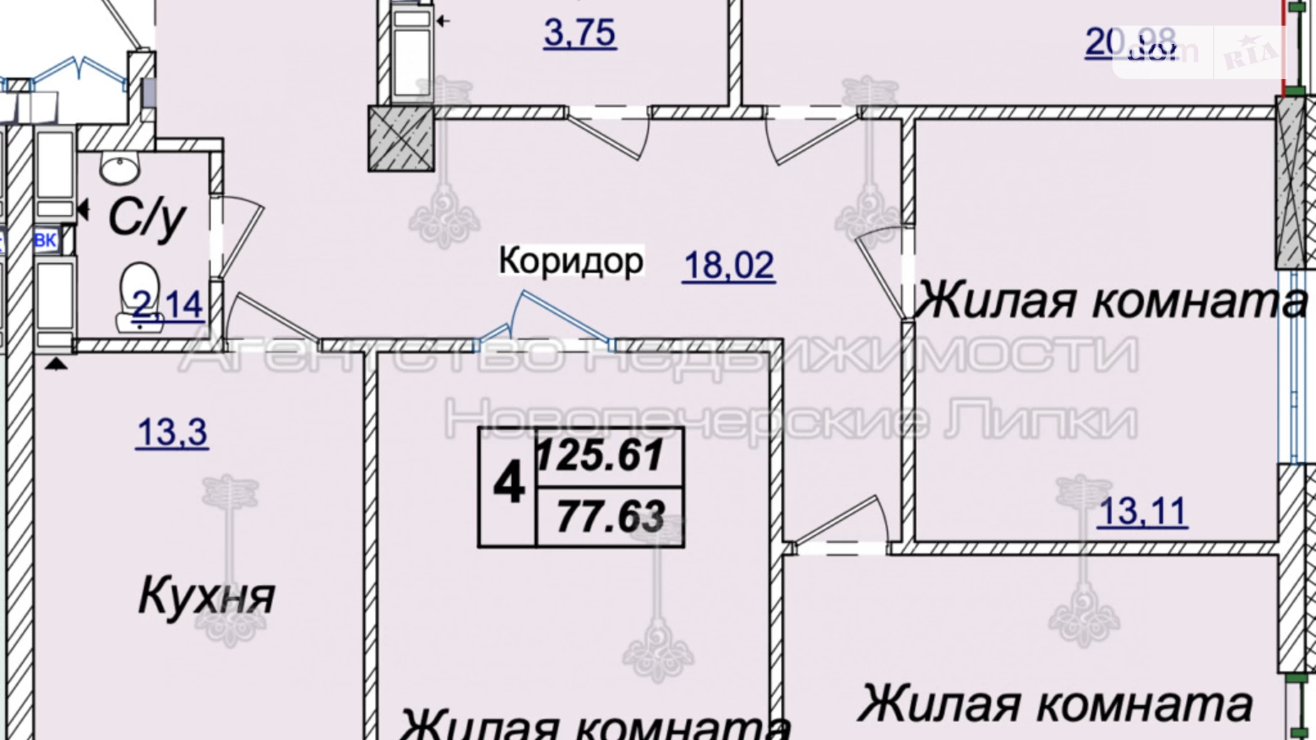 Продается 4-комнатная квартира 125 кв. м в Киеве, ул. Андрея Верхогляда(Драгомирова), 17В - фото 3