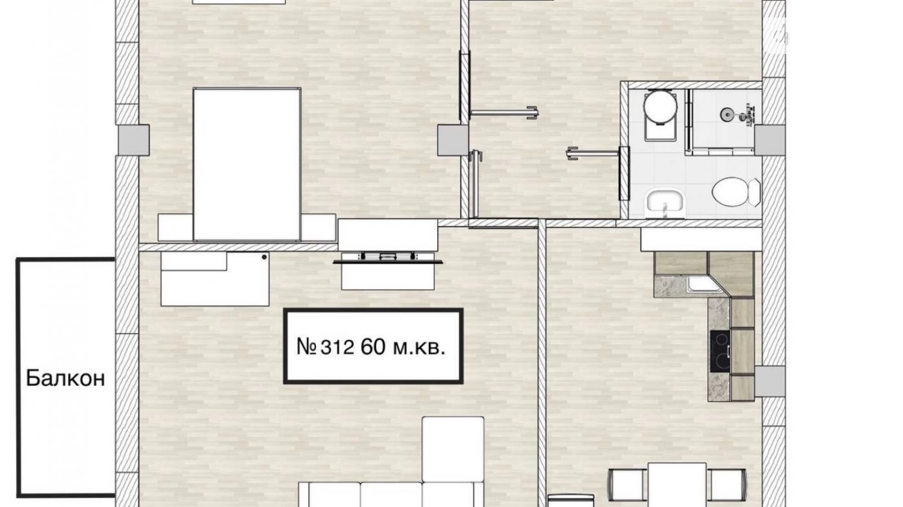 Продается 2-комнатная квартира 60 кв. м в Одессе, ул. Генерала Цветаева