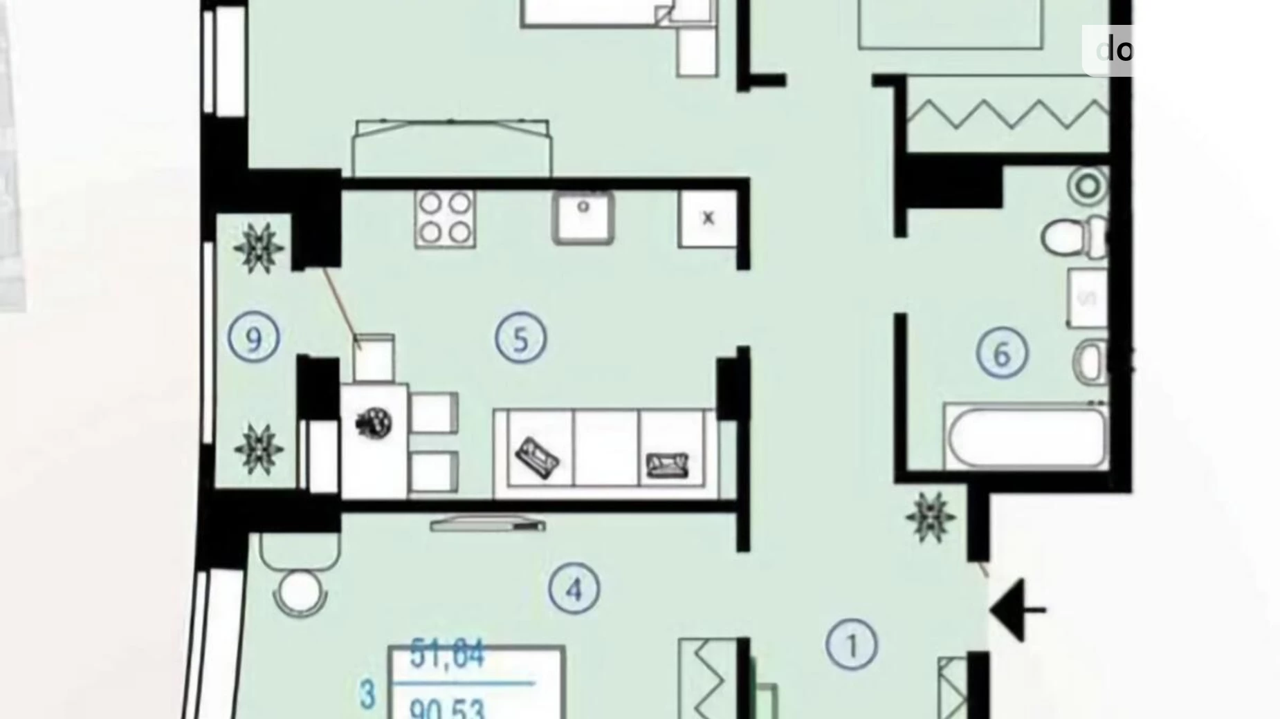 Продается 3-комнатная квартира 91 кв. м в Харькове, ул. Гвардейцев-Широнинцев, 70